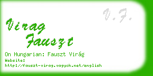 virag fauszt business card